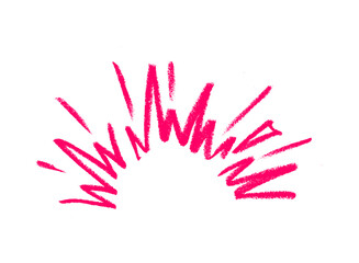 Cartoon Boom Explosion Crayon Chalk Drawing Vector