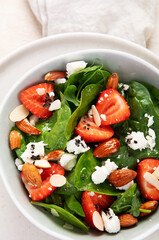Light Healthy Summer Salad. Diet eating.