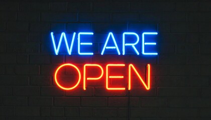 Obraz premium A neon sign, 