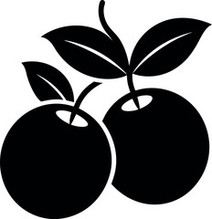 Camu Camu Fruit silhouette Icon On Transparent Background