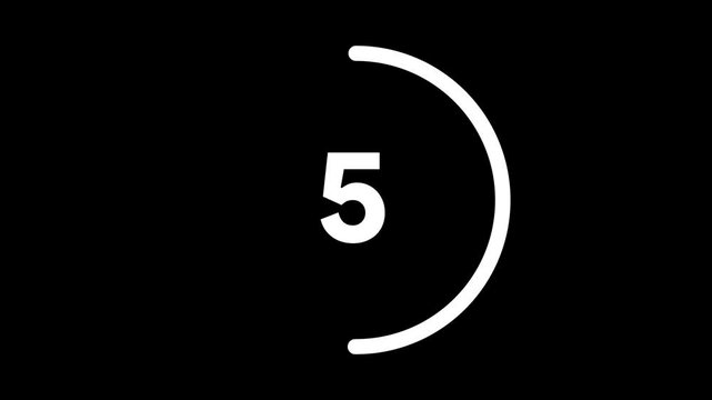 A smooth and modern 10 seconds countdown timer featuring a circular loading animation along with bold numeric countdown text.