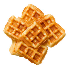 Gaufre or waffles isolated on transparent background