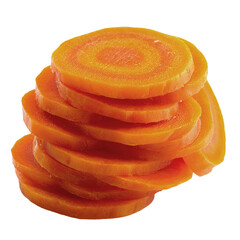 Sliced carrot isolated on transparent background