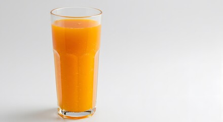 Glass of Orange Juice – Fresh Beverage on White Background