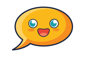 Speech bubble with emoji inside
