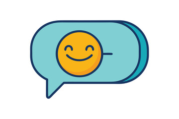 Speech bubble with emoji inside