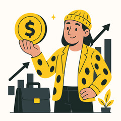 Creative Brainstorming Session | Flat Business Illustration with Office Workers