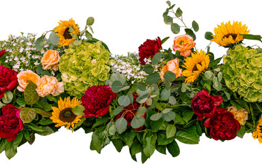 bouquet of flowers isolated on white