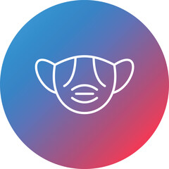 Mask Line Gradient Circle Background Icon