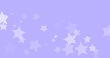 Decorating stylized star shapes filling lavender background, with sizes and opacities