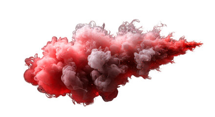 Colorful Ink in Air Forming Artistic Cloud on Transparent Background


