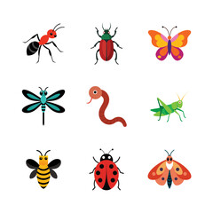 set of insects