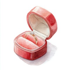 Elegant engagement ring displayed in a red velvet box for a special proposal moment