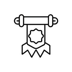 Award banner scroll medallion achievement recognition success celebration victory prize