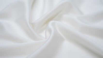 Obraz premium Elegant white silk fabric delicate smooth texture and luxurious look