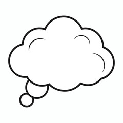 Thought bubble outline (cloud-shaped)