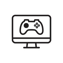 Gaming entertainment concept on a computer screen with controller