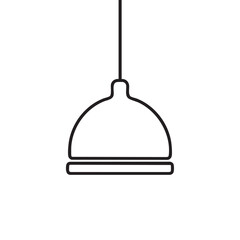 Obraz premium Elegant hanging lamp design for modern home decor and lighting vector illustration