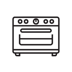 Modern kitchen oven design for cooking and baking vector illustration