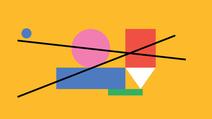 Color block geometry background