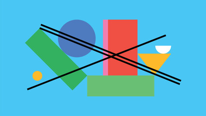 Bold yellow geometry background