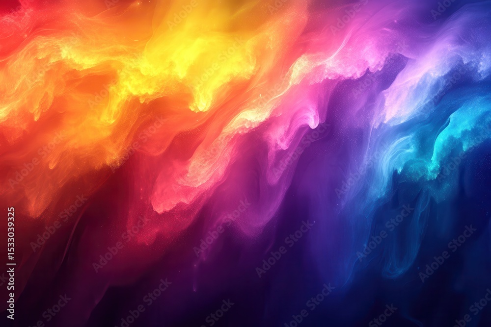 Aufkleber colorful cosmic dust and galactic particles create a captivating backdrop with vibrant hues of yello