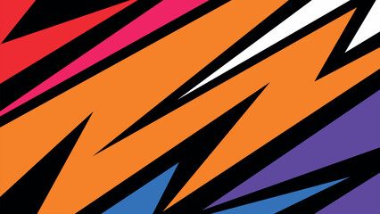Vibrant orange zigzag background