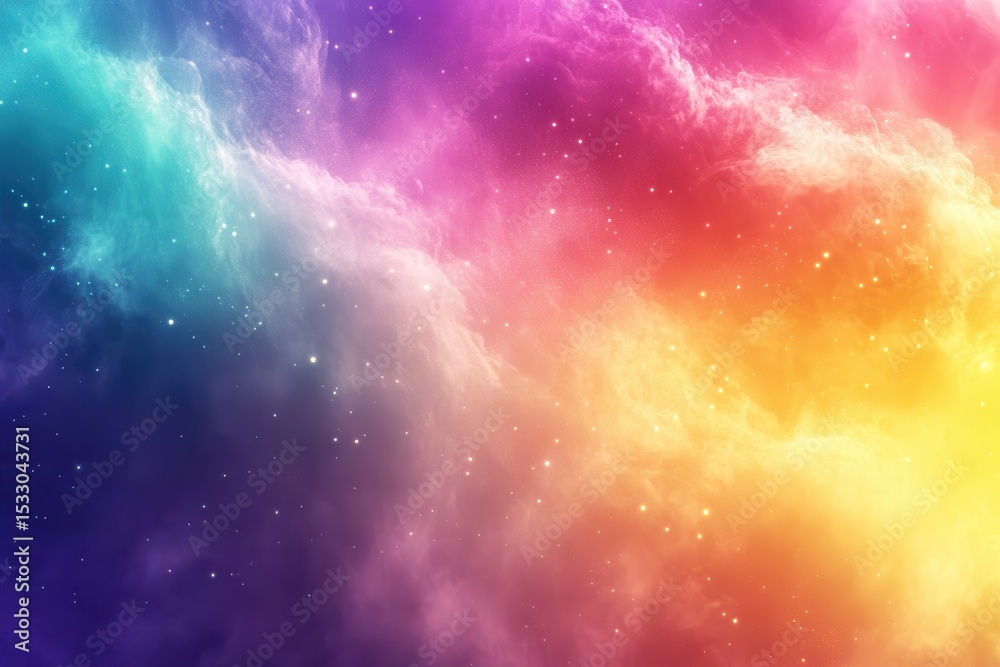Poster Colorful abstract gradient design showcasing vibrant hues blending harmoniously in a dynamic wave pattern, ideal for backgrounds and artistic projects in various settings