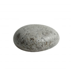 Isolated smooth gray river rock stone pebble zen garden landscaping material on transparent background