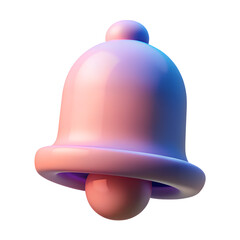 3d render of a bell on a transparent background