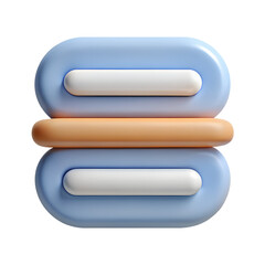 blue glossy button