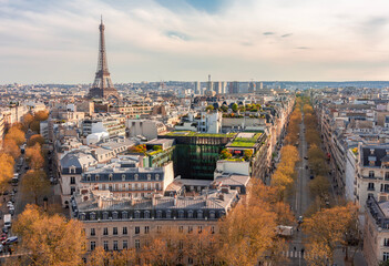 Eiffel tower at sunset, Paris, France