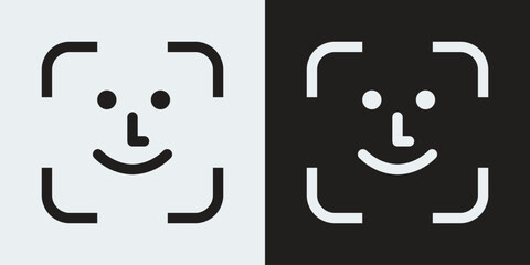 Biometric face authentication icon