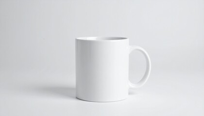A plain white ceramic mug mock up.