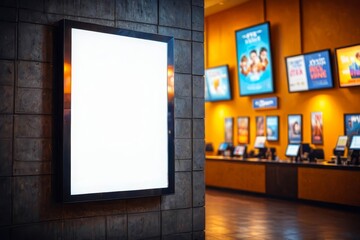 blank showcase billboard or advertising light box for your text message or media content.