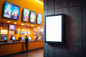 blank showcase billboard or advertising light box for your text message or media content.