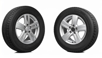 Obraz premium Car tires on a white background 