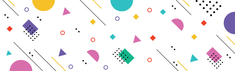 Abstract background with different geometric shapes - Vector illustration