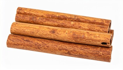 Fototapeta premium Cinnamon sticks isolated on transparent or white background