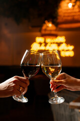 Copa de Vino Tinto y copa de Vino Blanco