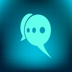 Vector icon on a blue background with a gradient