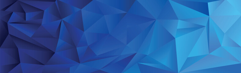 Abstract blue gradient triangles of different sizes - Vector illustration