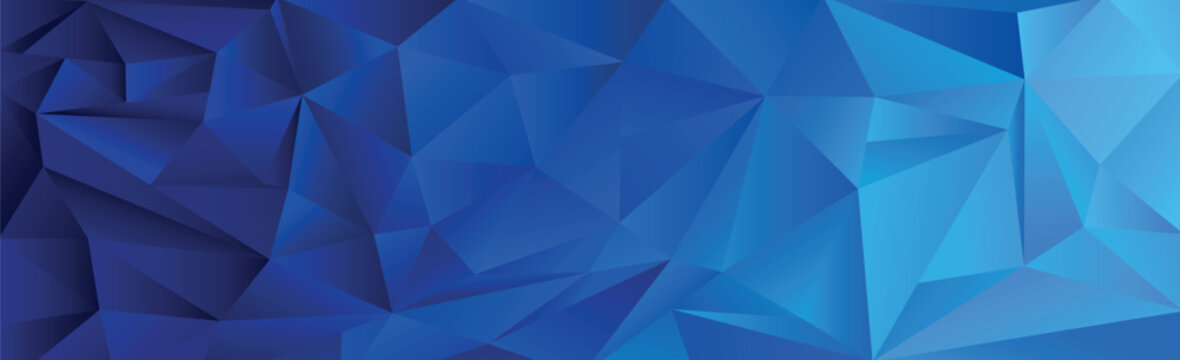 Abstract blue gradient triangles of different sizes - Vector illustration