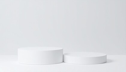 Minimal background. podium and white background for product presentation. 3d renderin