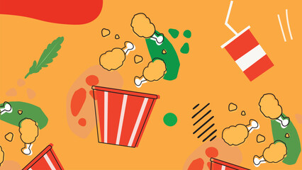 Chicken Drumsticks Plate Background