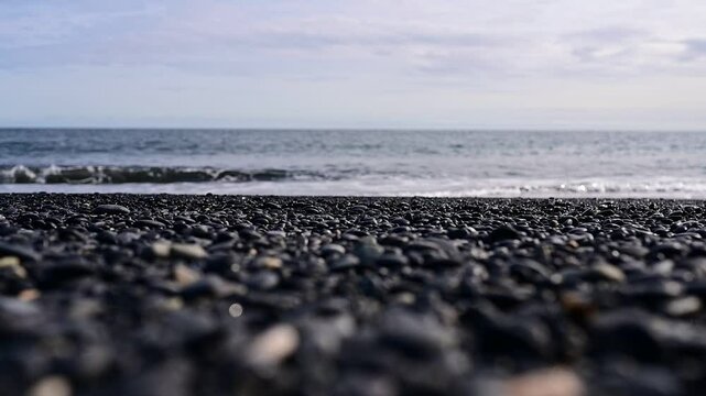 Hvalnes Nature Reserve Beach in Iceland - Black pebble beach