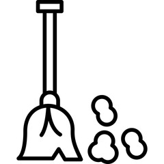 Naklejka premium Broom Icon
