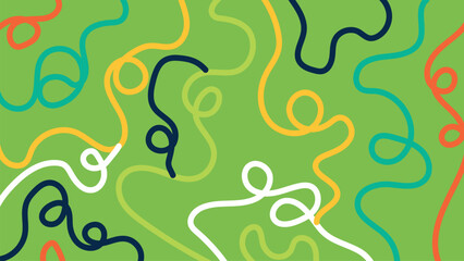 Playful orange squiggle background