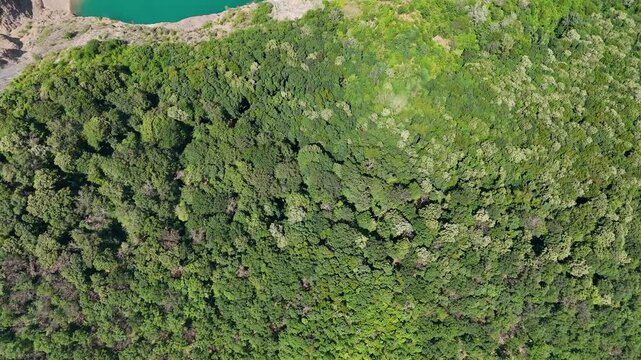 Fruska gora photographed from a drone