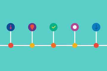 Infographic Illustrating a Process with Five Distinct Steps